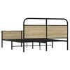 vidaXL Metal Bed Frame without Mattress Sonoma Oak 150x200 cm King Size