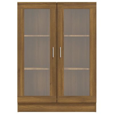 vidaXL Vitrine Cabinet Brown Oak 82.5x30.5x115 cm Engineered Wood