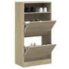 vidaXL Shoe Cabinet Sonoma Oak 60x34x116 cm Engineered Wood