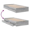 vidaXL Bed Frame with Drawers without Mattress Grey Sonoma 90x200 cm
