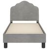 vidaXL Toddler Bed Frame with Headboard Light Grey 70 x 140 cm Velvet