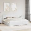 vidaXL Bed Frame with Headboard White 200 x 200 cm Engineered Wood