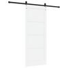 vidaXL Sliding Door ORKDAL White and Black 83 x 202 cm Solid Pine Wood