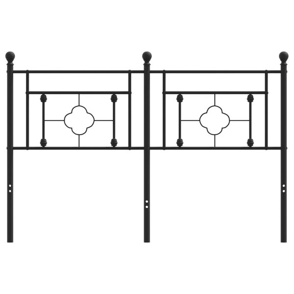 vidaXL Metal Replace Headboard Black 140 cm