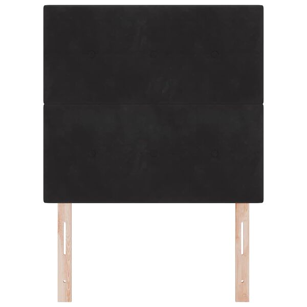 vidaXL Headboard with Headboard Black 90 cm Faux Leather
