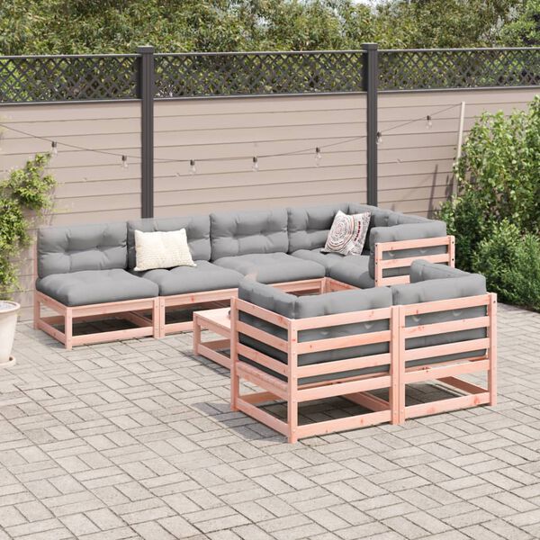 vidaXL 8 Piece Garden Sofa Set Solid Wood Douglas Fir