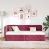 vidaXL Corner Bed Frame with Headboard Wine Red 80 x 200 cm Velvet