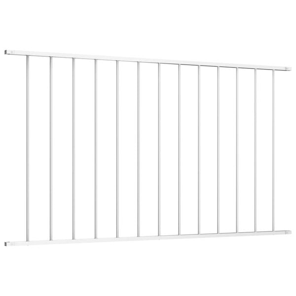 vidaXL Fence Panel Powder-coated Steel 1.7x1.17 m White