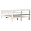 vidaXL Bed Frame with Headboard without Mattress White 135x190 cm Double