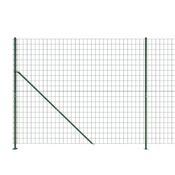 vidaXL Wire Mesh Fence with Flange Green 1.8x25 m