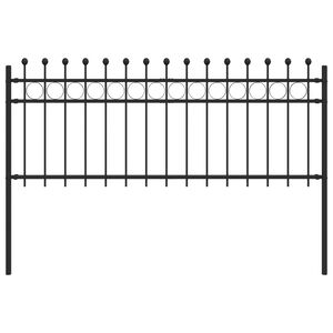 vidaXL Ring Fence TILBURG 200 x 130 cm Powder-Coated Steel Black