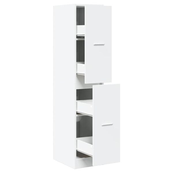 vidaXL Apothecary Cabinet White 30x41x144.5 cm Engineered Wood