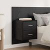 vidaXL Headboard with Cabinet 3 pcs Black Oak Engineered Wood