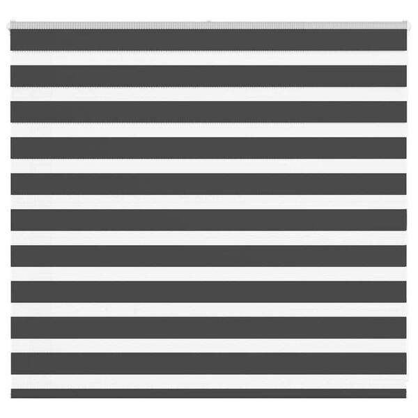 vidaXL Zebra Blind Black 165x100 cm Fabric Width 160.9 cm Polyester
