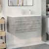 vidaXL 2 Piece Bathroom Furniture Set Concrete Grey Engineered Wood