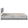vidaXL Bed Frame Concrete Grey 180 x 200 cm Engineered Wood