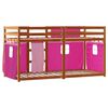 vidaXL Bunk Bed without Mattress Pink 80x200 cm Solid Wood Pine
