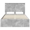 vidaXL Bed Frame with Drawer Concrete Grey 120 x 190 cm Engineer Wood