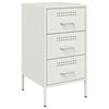 vidaXL Bedside Cabinets 2 pcs White 36x39x68 cm Steel