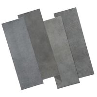 WallArt Leather Tiles Lyttelton Bluish Grey 16 pcs