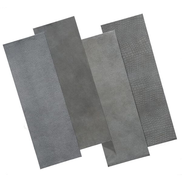 WallArt Leather Tiles Lyttelton Bluish Grey 16 pcs