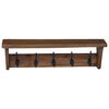 vidaXL Hanger Brown 50 x 10 x 14 cm Solid Mahogany Wood