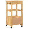 vidaXL Kitchen Trolley MONZA 48x40x88.5 cm Solid Wood Pine