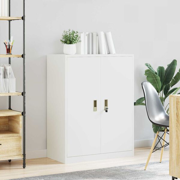 vidaXL Storage Cabinet White 80 x 40 x 105 cm Steel