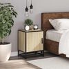 vidaXL Bedside Cabinet Sonoma Oak 40x31x50 cm Engineered Wood and Metal