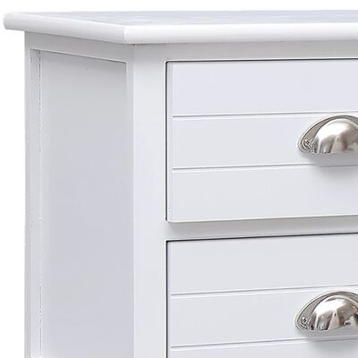 vidaXL TV Cabinet White 108x30x40 cm Solid Wood Paulownia