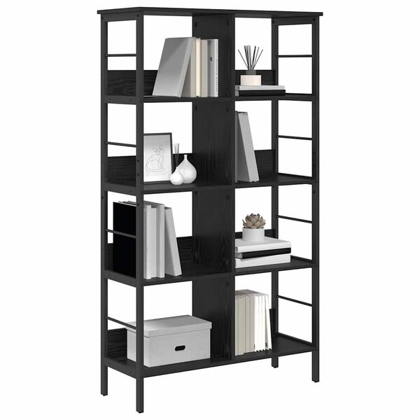 vidaXL Bookshelf Black Oak 82 x 32 x 144.5 cm Engineered Wood