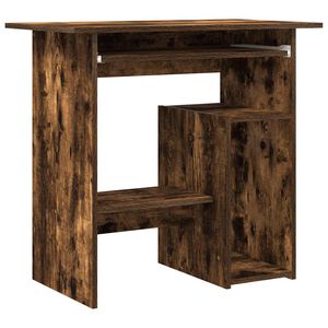 vidaXL Desk Smoked Oak 80x45x74 cm Engineered Wood