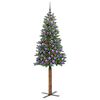 vidaXL Slim Christmas Tree Green 180 cm PVC and Solid Pine wood