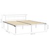 vidaXL Bed Frame without Mattress White Metal 180x200cm