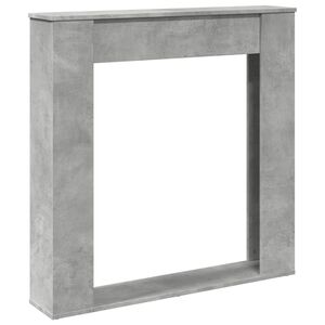 vidaXL Fireplace Surround Concrete Grey 100x20x100 cm Engineered Wood