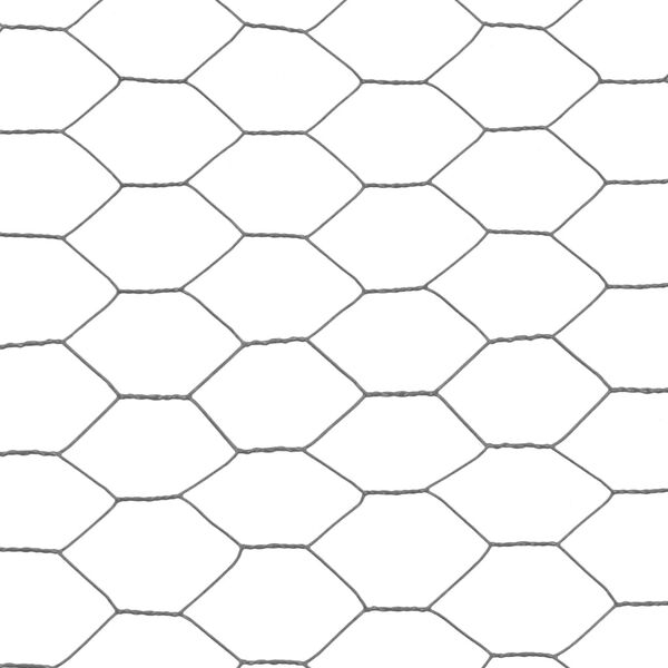 vidaXL Chicken Wire Fence Steel with PVC Coating 25x0.75 m Grey