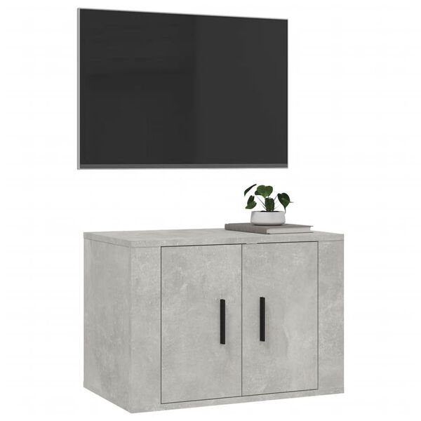 vidaXL Wall Mounted TV Cabinet Concrete Grey 57x34.5x40 cm