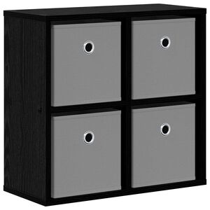 vidaXL Sideboard with Drawer Black Oak 49.5 x 22 x 47 cm