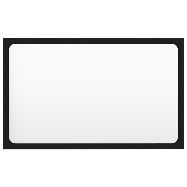 vidaXL Bathroom Mirror Black 60x1.5x37 cm Engineered Wood