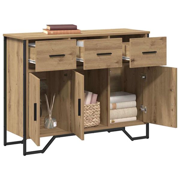 vidaXL Sideboard with Drawer Artisan Oak 97 x 32.5 x 74.5 cm