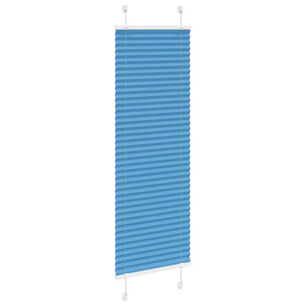 vidaXL Pleated Blind Blue 45x150 cm Fabric Width 44.4 cm Polyester