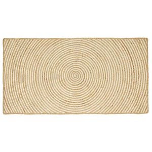 vidaXL Rug Natural and Black 60 x 110 cm Jute