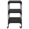 vidaXL Kitchen Trolley Black Oak 60 x 41 x 76 cm Engineered Wood