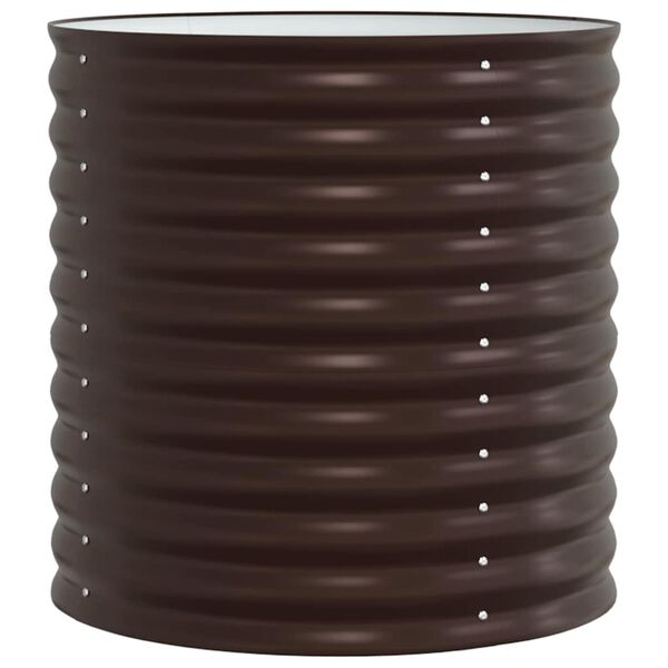 vidaXL Garden Raised Bed Brown 80 x 80 x 81 cm Steel