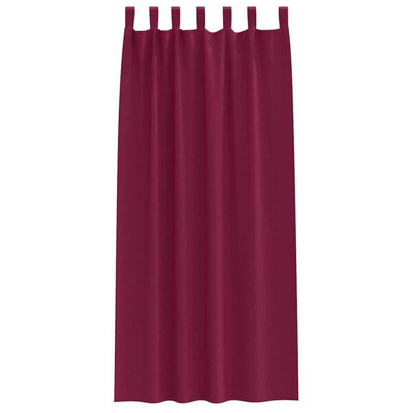vidaXL Blackout Curtains with Rings 2 pcs Wine Red 225 x 140 cm