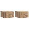 vidaXL Wall-Mounted Bedside Cabinet 2 pcs Artisan Oak