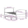 vidaXL Bed Frame without Mattress Wax Brown 90x200 cm Solid Wood Pine