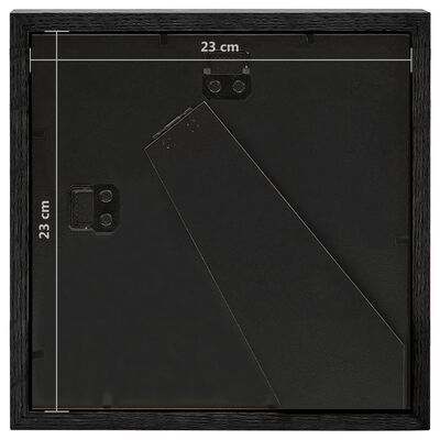 vidaXL 3D Box Photo Frames 3 pcs Black 23x23 cm for 13x13 cm Picture