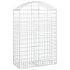 vidaXL Arched Gabion Basket 100x50x140/160 cm Galvanised Iron