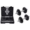 vidaXL 15 Piece Dumbbell set 20 kg Cast Iron